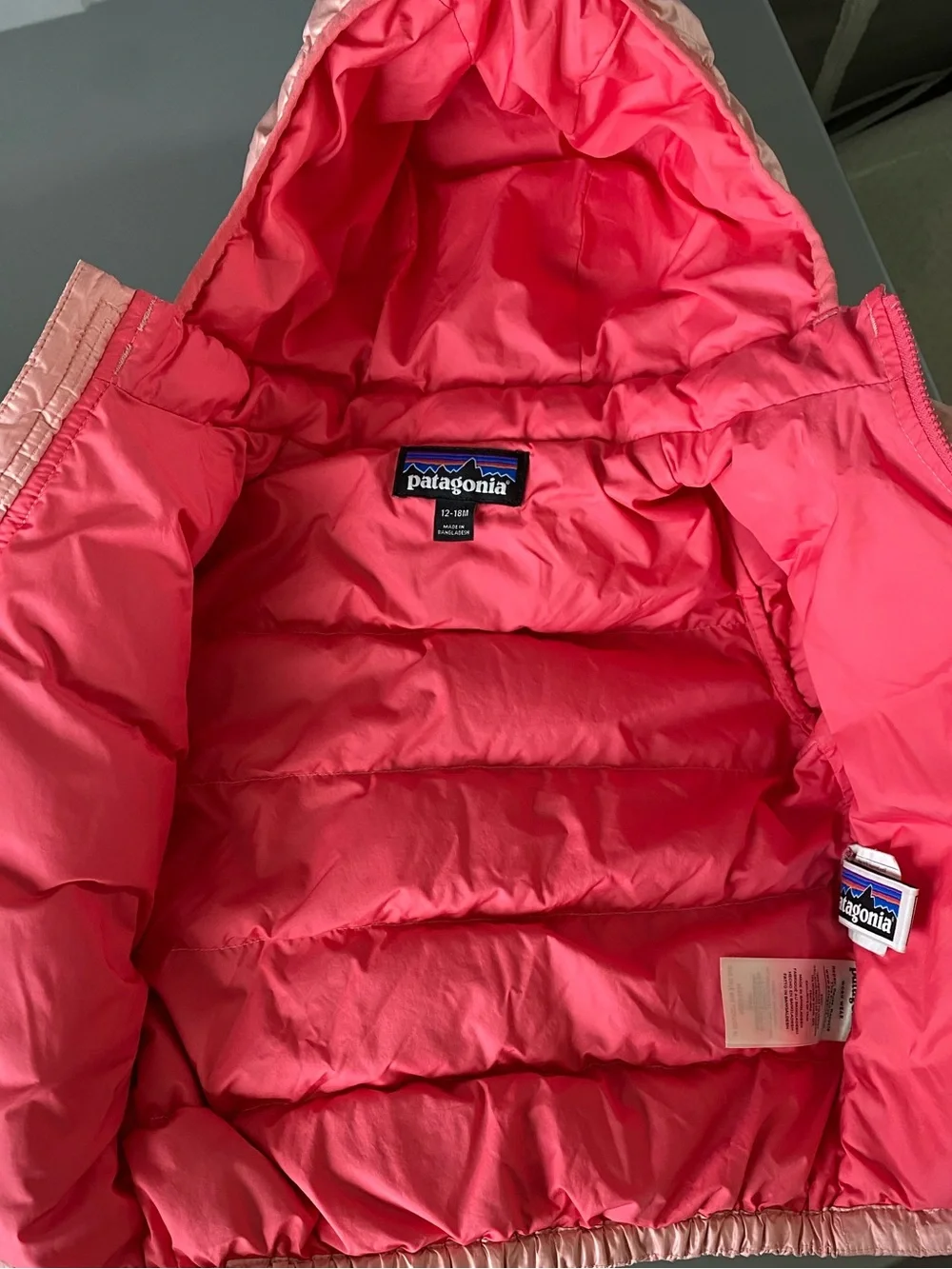 Patagonia baby snow set 12-18 months reversible tribbles pants and down jacket